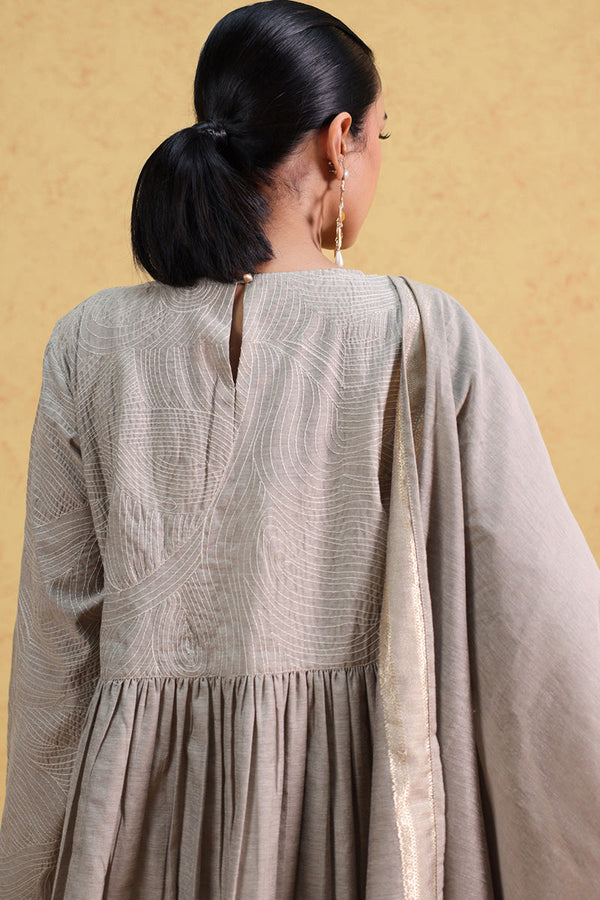 Weave Story Anarkali 3-Piece Set