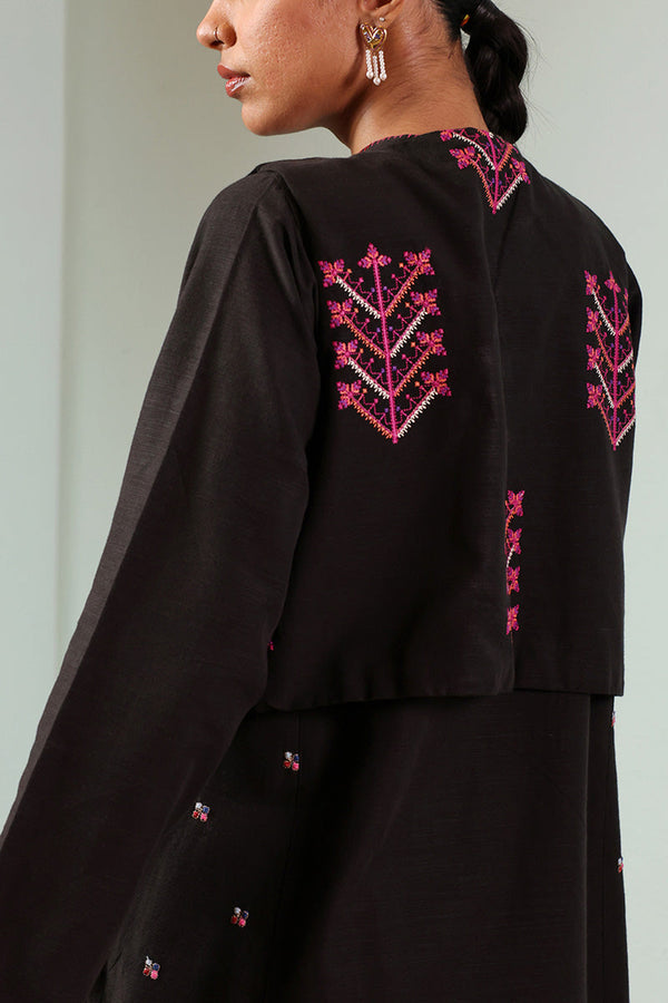 Embroidered Damask Koti