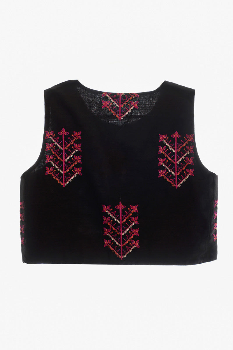 Embroidered Damask Koti