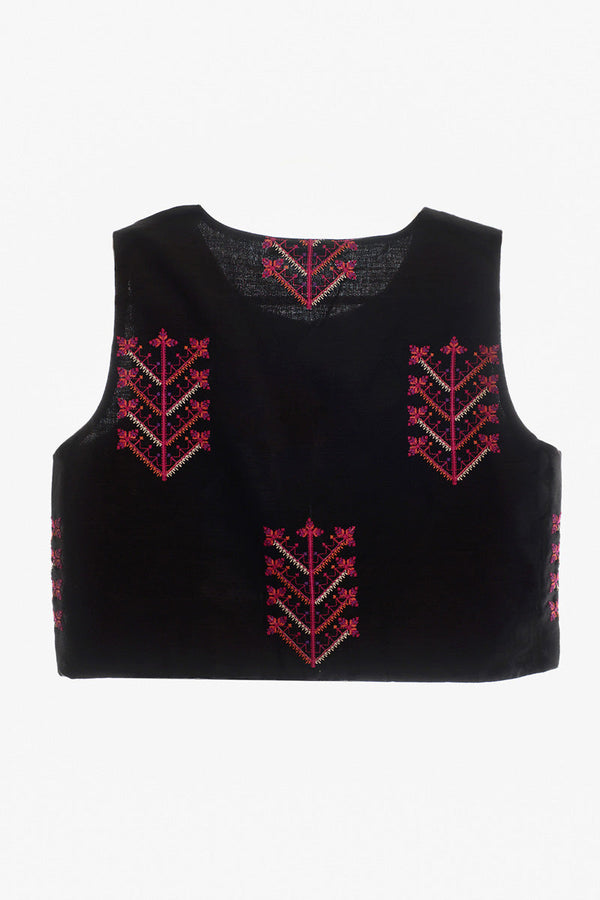 Embroidered Damask Koti