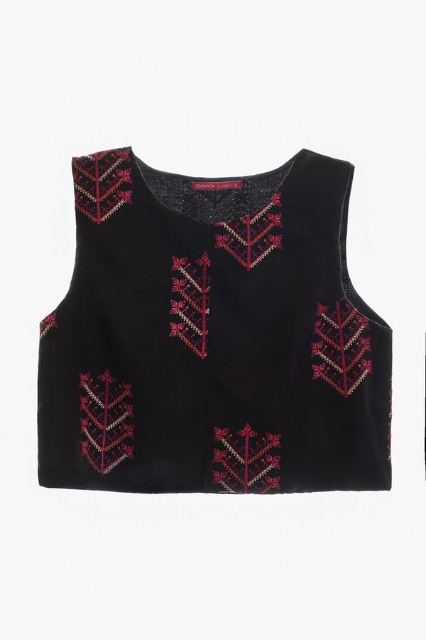 Embroidered Damask Koti