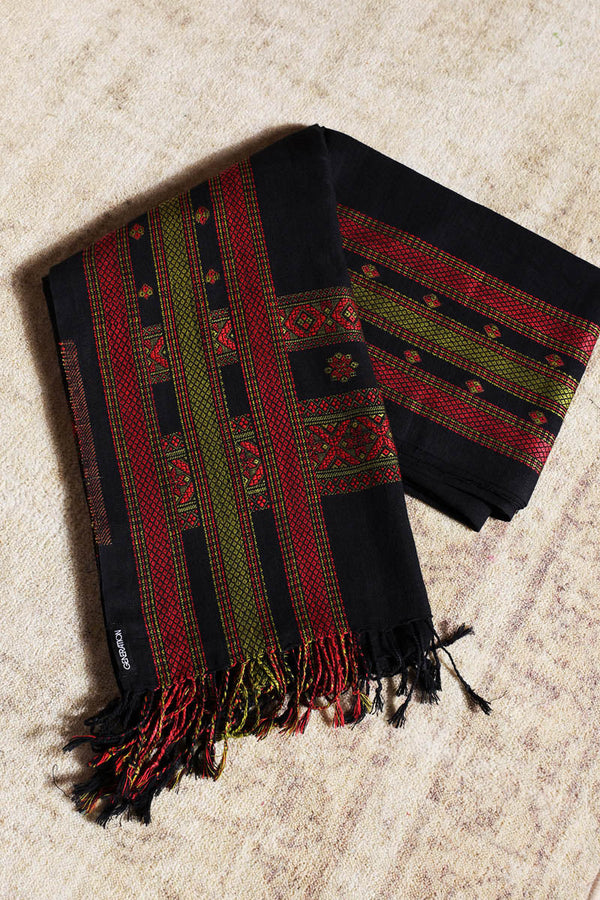 Tribal Stitch Jacquard Shawl