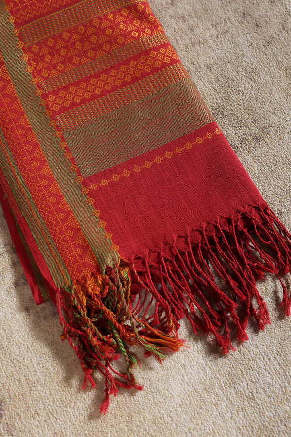 Tribal Stitch Jacquard Shawl