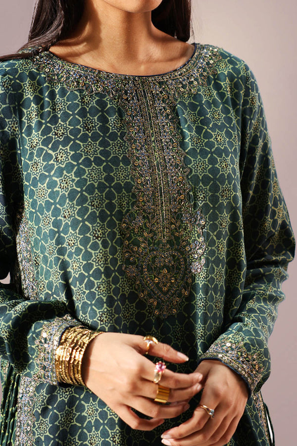 Ajrak Layered Dress