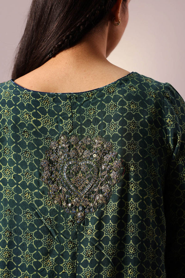 Ajrak Layered Dress