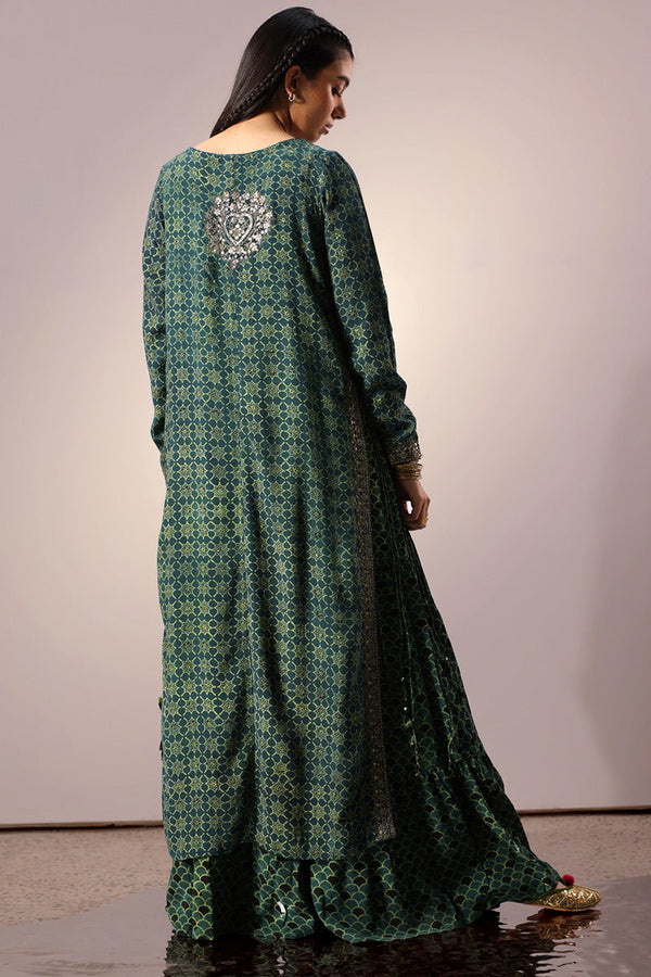 Ajrak Layered Dress