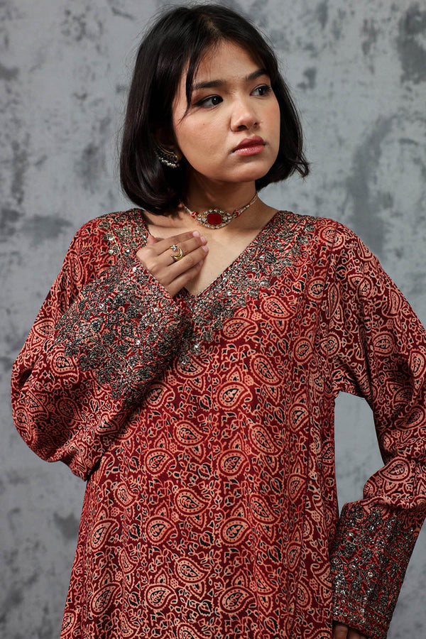 Ajrak Kahani Embroidered Set