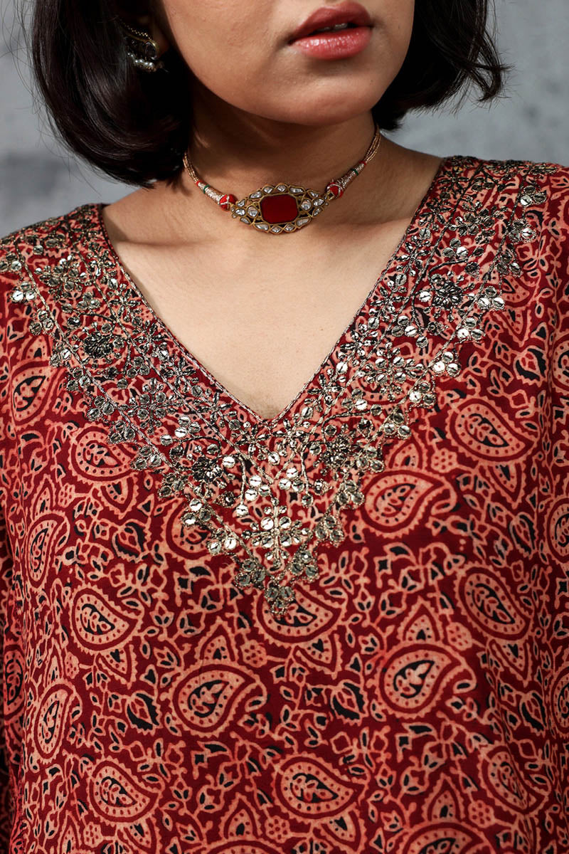 Ajrak Kahani Embroidered Set