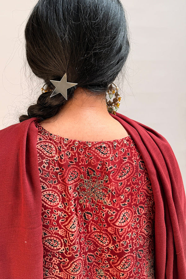 Ajrak Rangkaar 3-Piece Ensemble