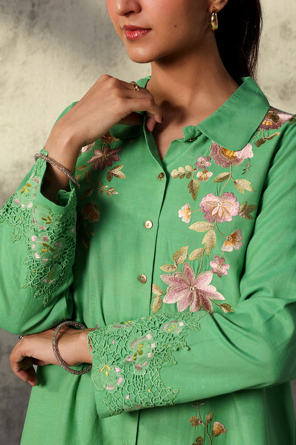 Oriental Florals Button Down Set