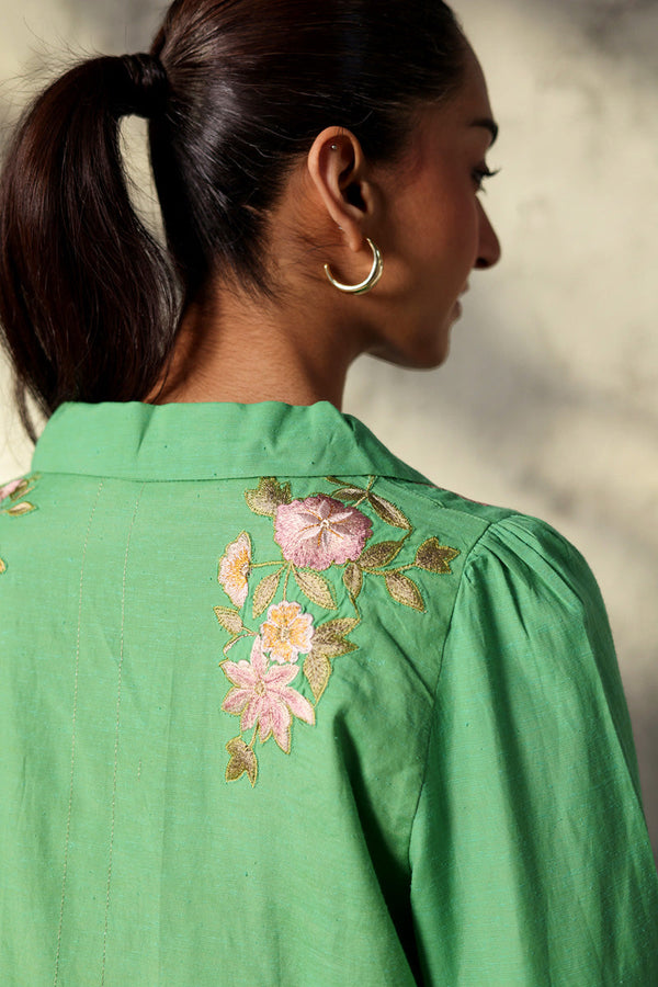 Oriental Florals Button Down Set