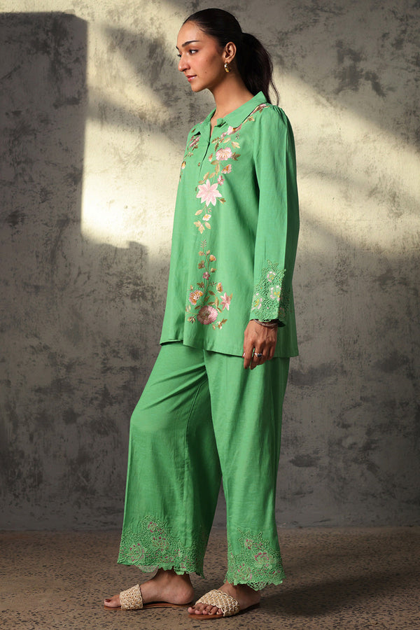 Oriental Florals Button Down Set