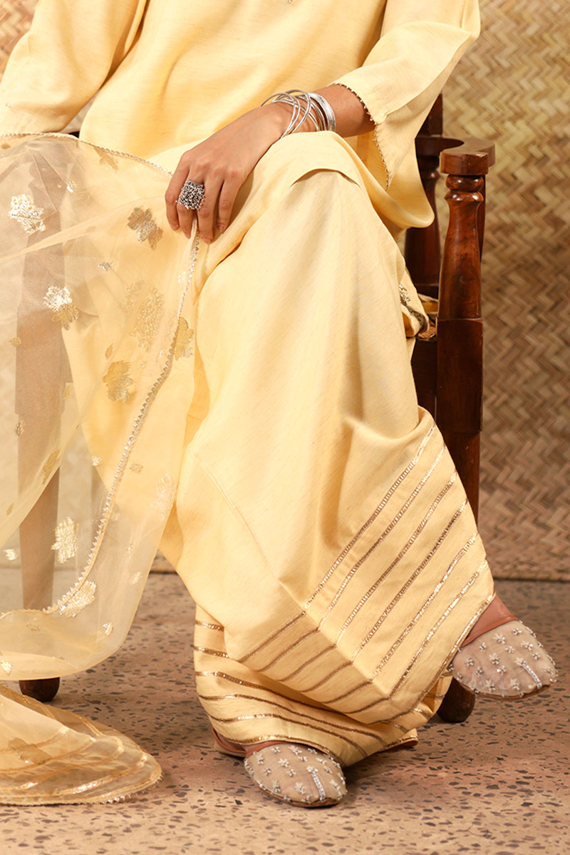 Gilded Polki 3-Piece Farshi Ensemble