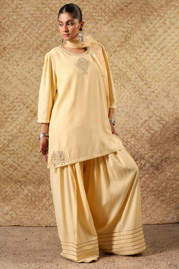 Gilded Polki 3-Piece Farshi Ensemble