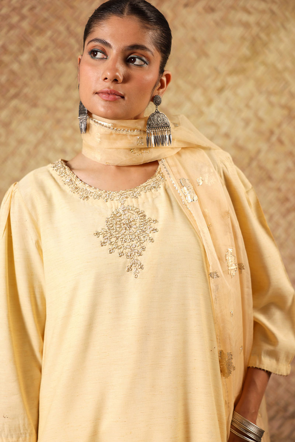 Gilded Polki 3-Piece Farshi Ensemble