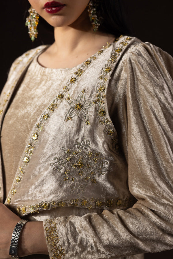 Rich Velvet Embroidered Koti