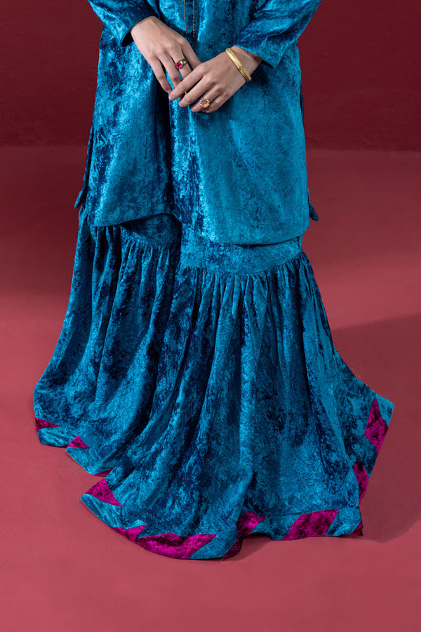 Velvet Koti Gharara Ensemble