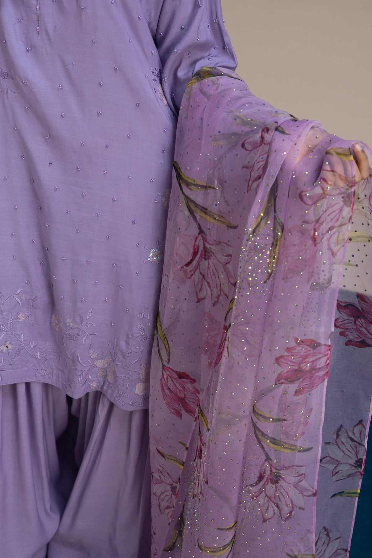 Moonlit Embroidered 3-Piece Suit