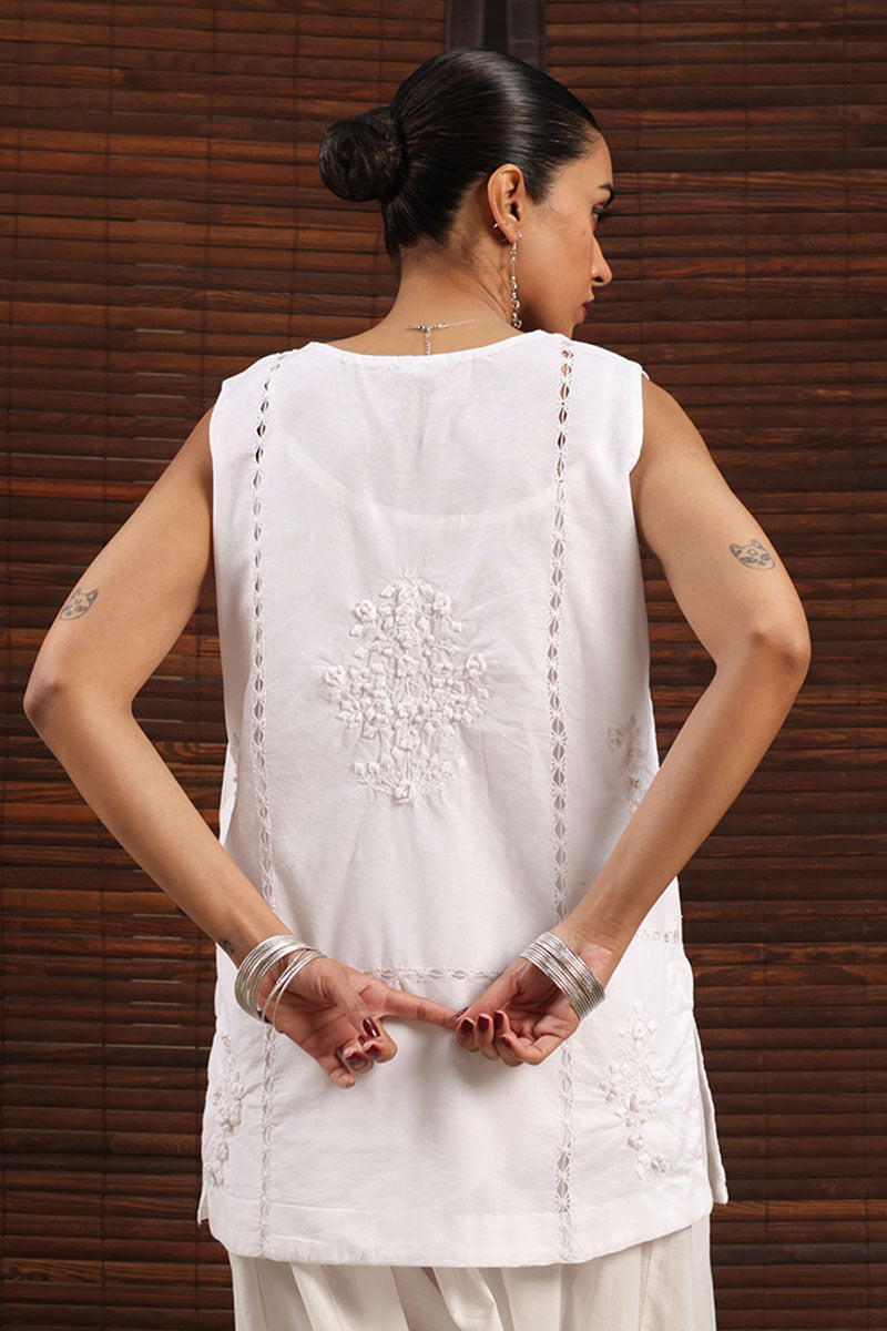Embroidered Motia Top