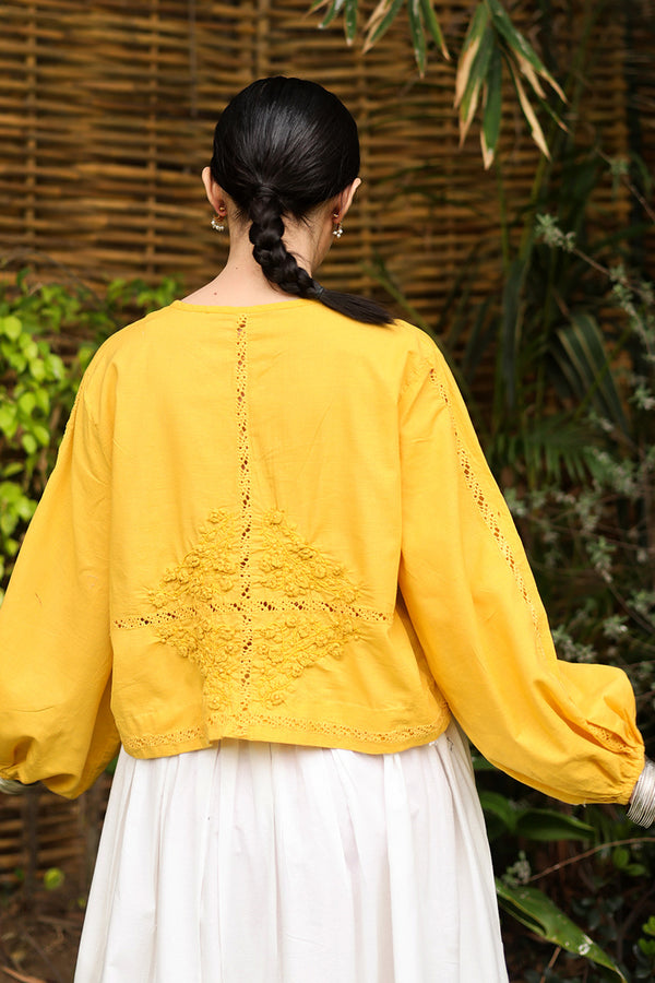 Floral-Knot Motia Top