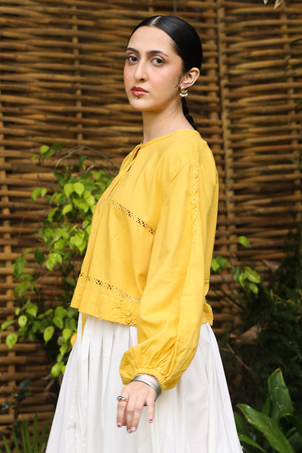 Floral-Knot Motia Top