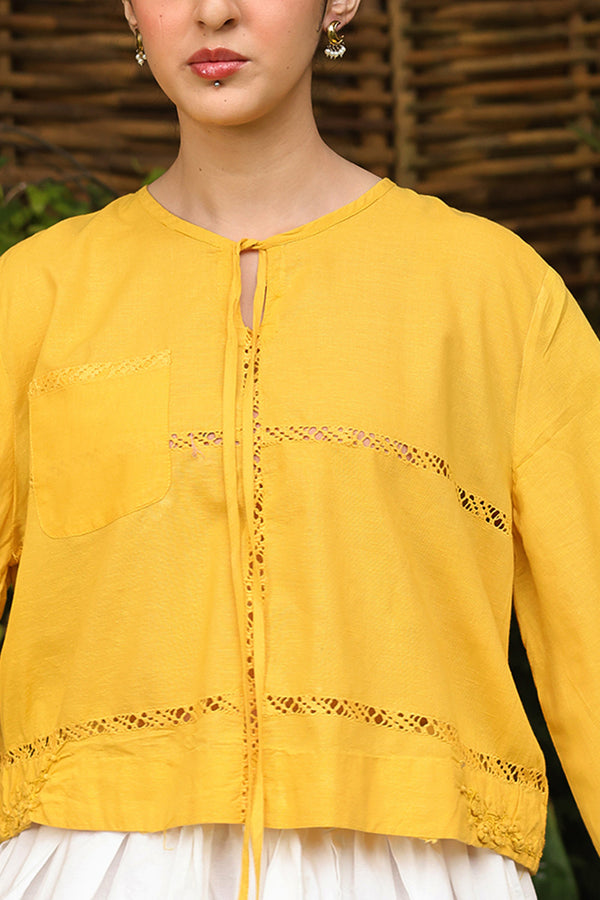 Floral-Knot Motia Top