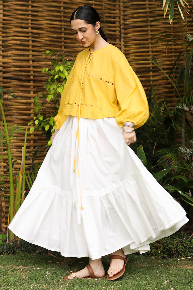 Floral-Knot Motia Top