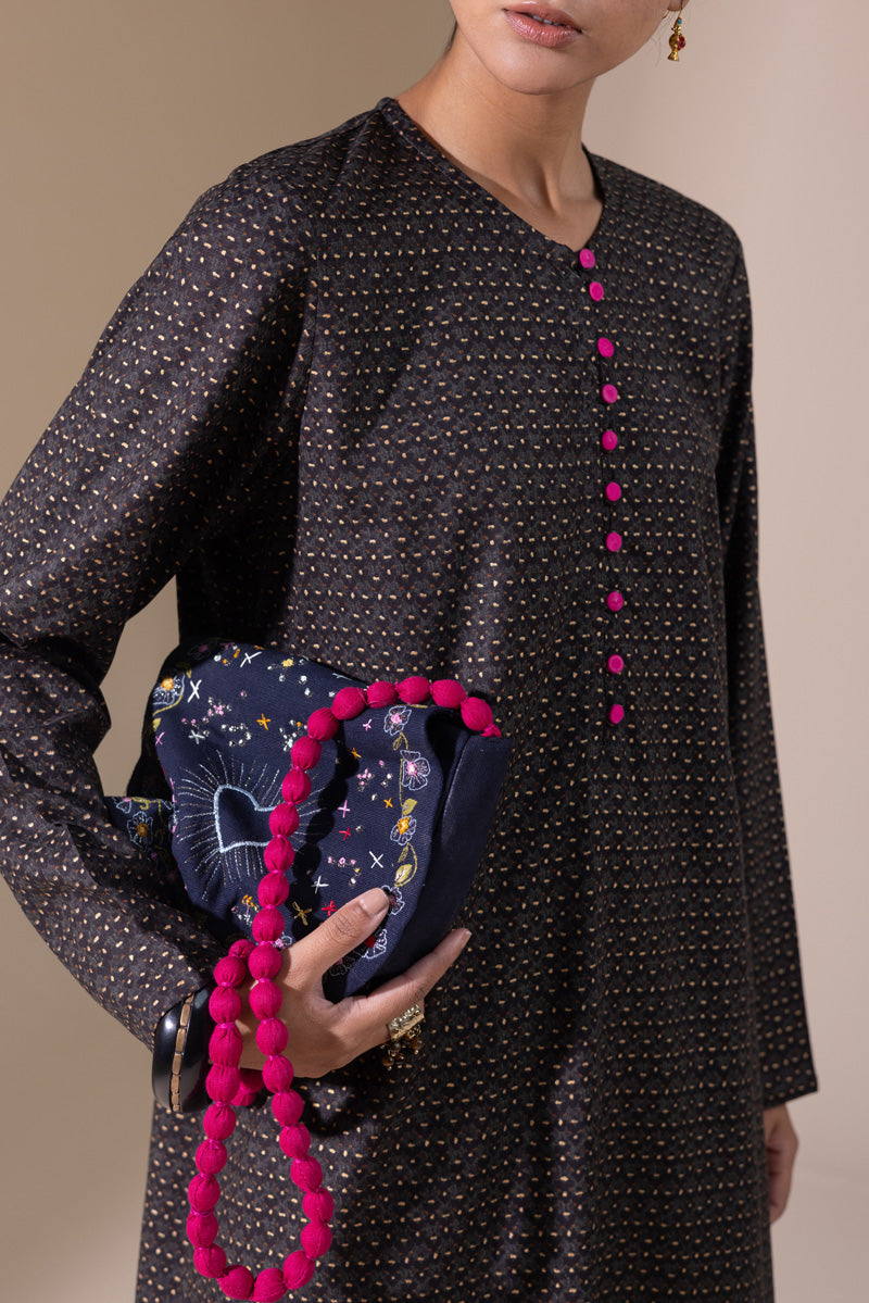 Heart Embroidered Sling Bag