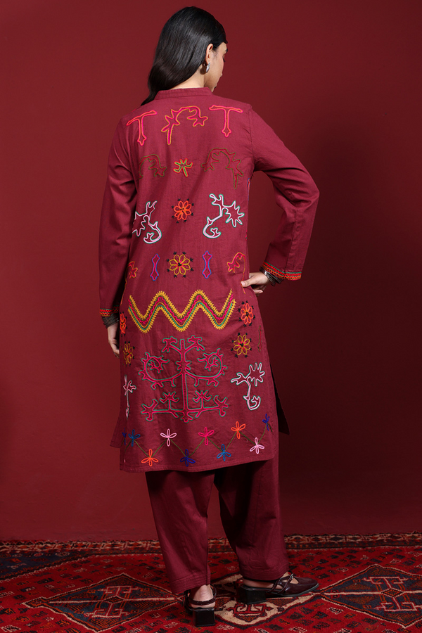 Hand-Embroidered N K R Style Set