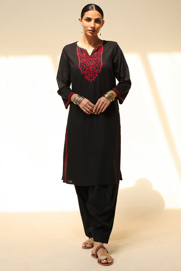 N K R Embroidered Set