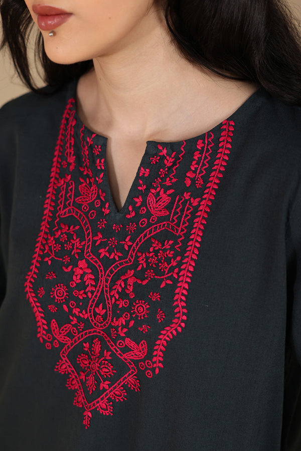 N K R Embroidered Set