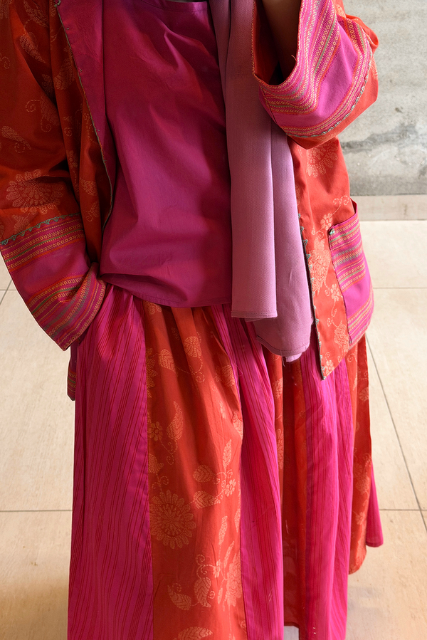 Jacquard Weave Skirt 3-Piece Set