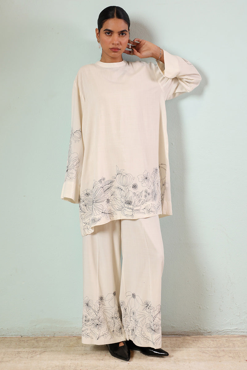 Monochrome Embroidered Edit Set