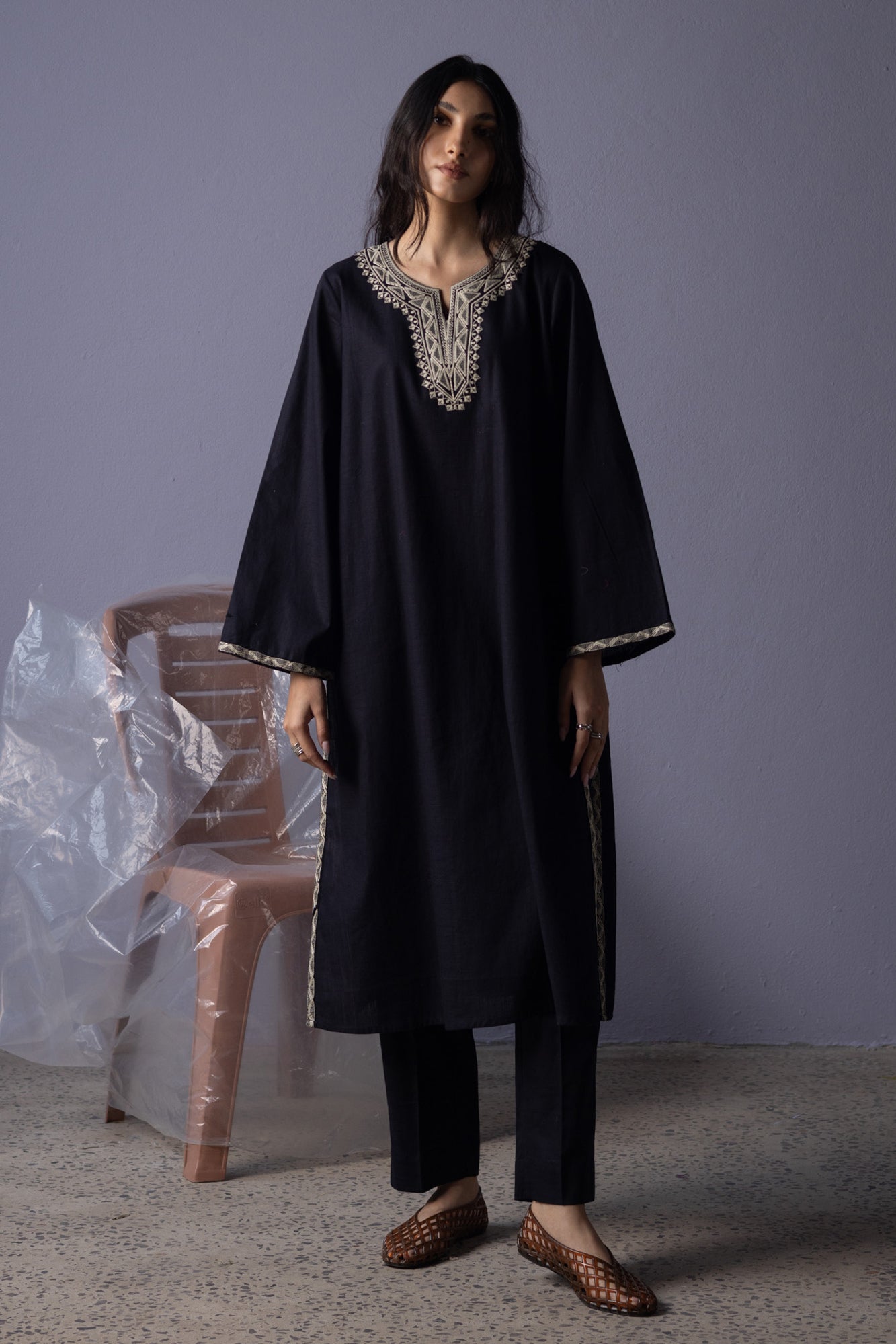Midnight Embroidered Duo-Set