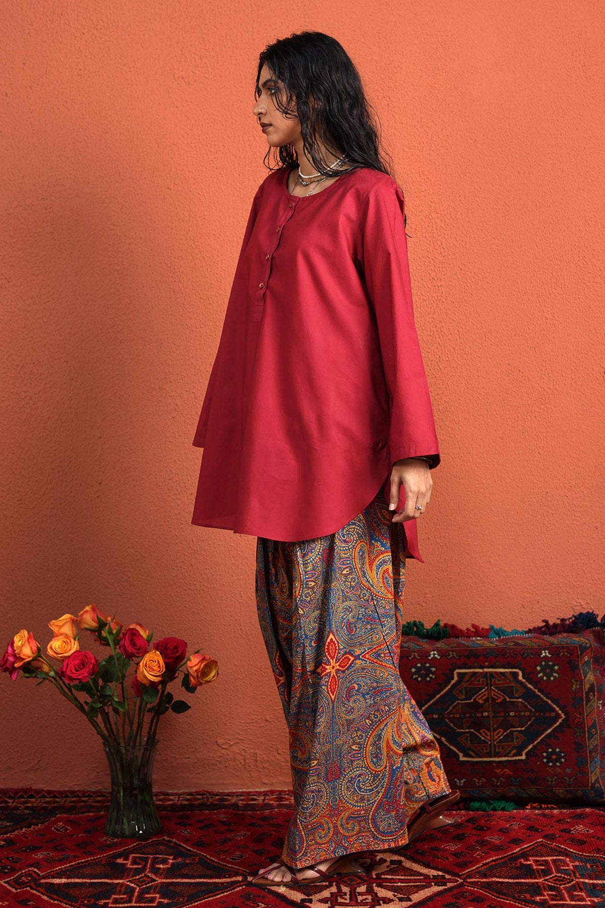 Pine Printed Farshi Set
