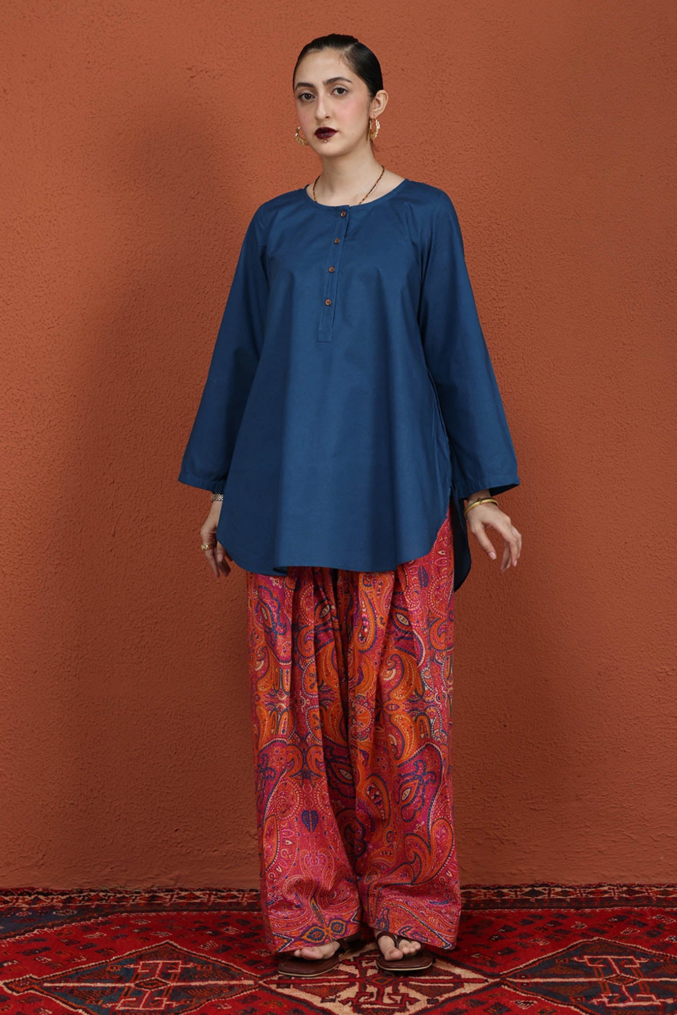 Pine Printed Farshi Set