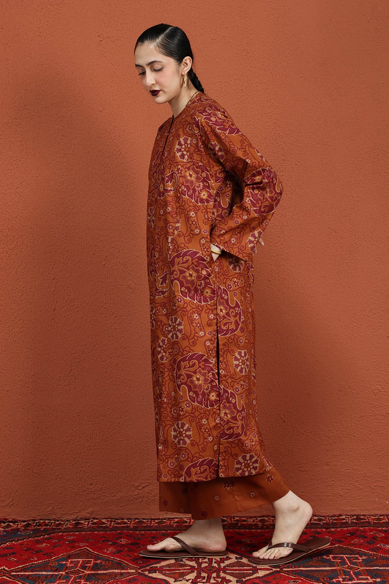 Burnt Bloom Printed Kurta