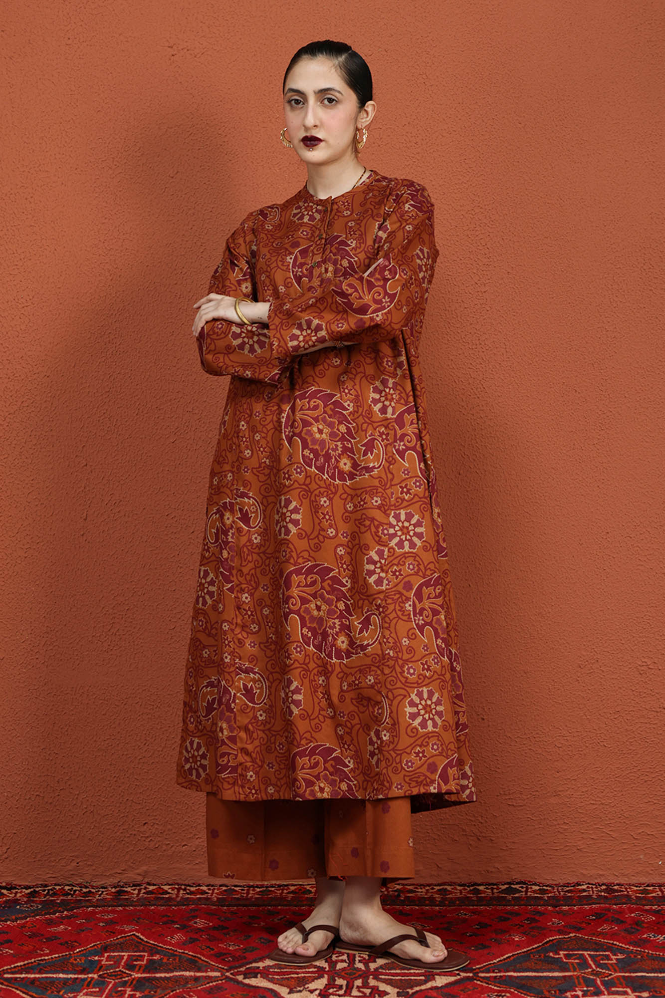 Burnt Bloom Printed Kurta