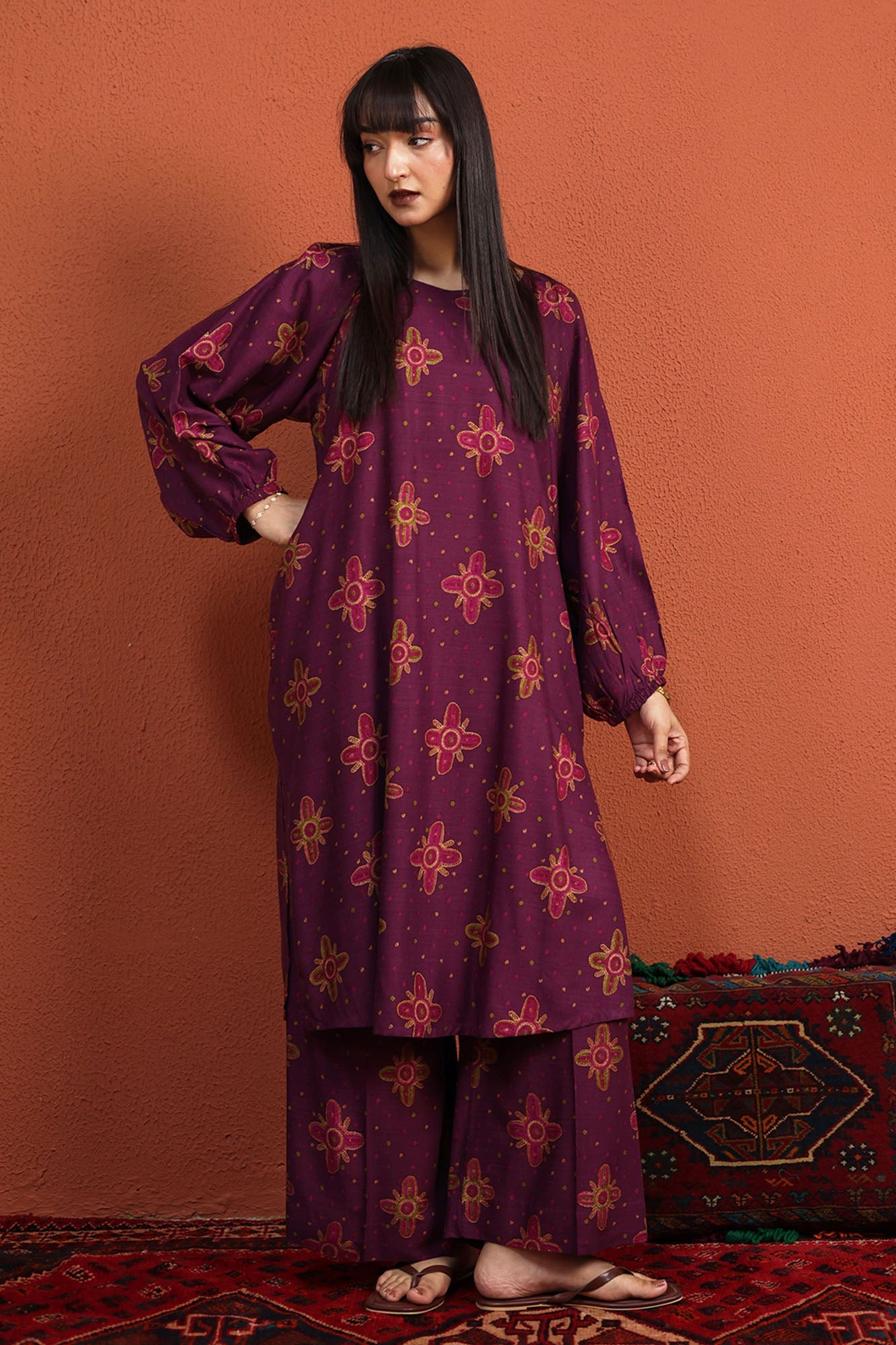 Pixel Floral Printed Set