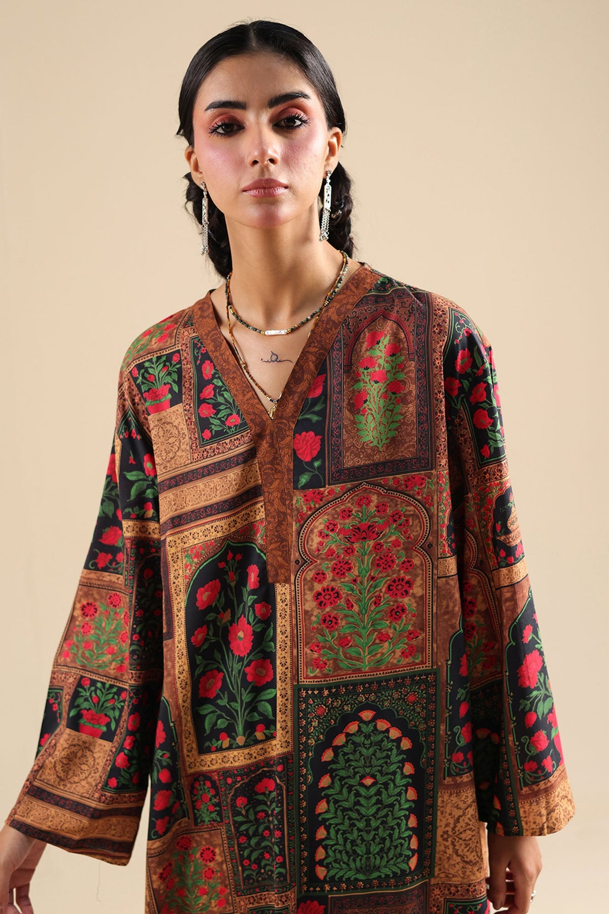Mughal Phool Printed Kurta