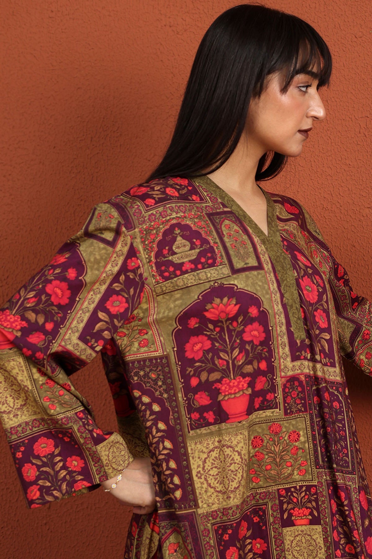 Mughal Phool Printed Kurta