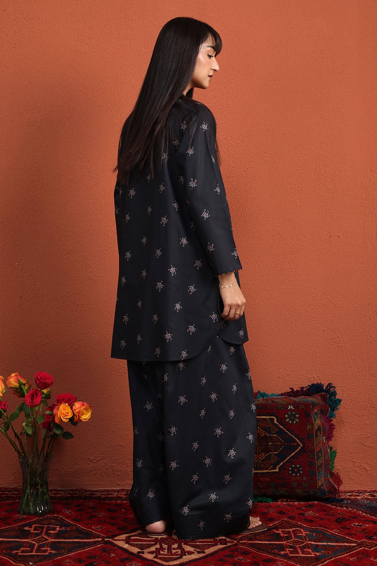 Floral Printed Farshi Set