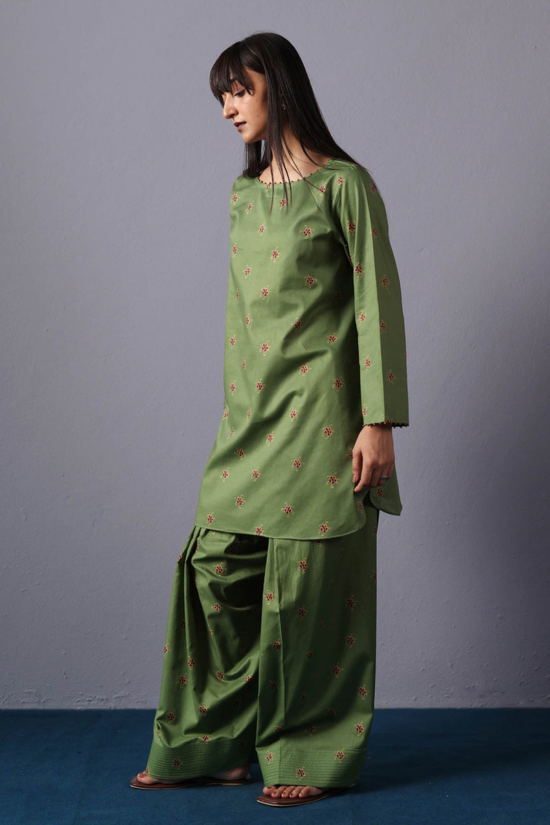 Floral Printed Farshi Set