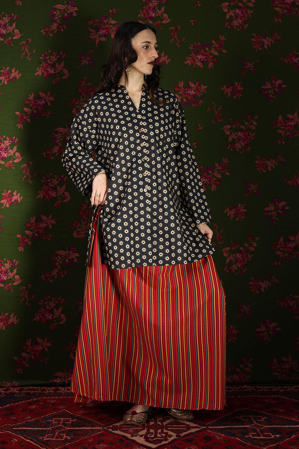 Printed Skirt Co-Ord Set