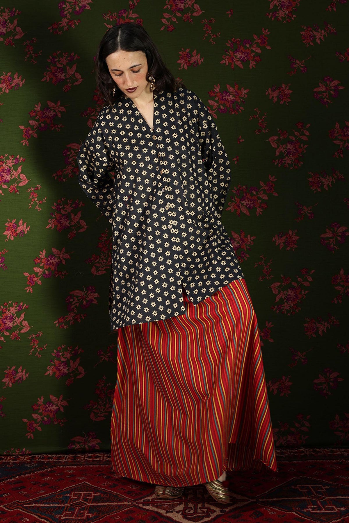 Printed Skirt Co-Ord Set