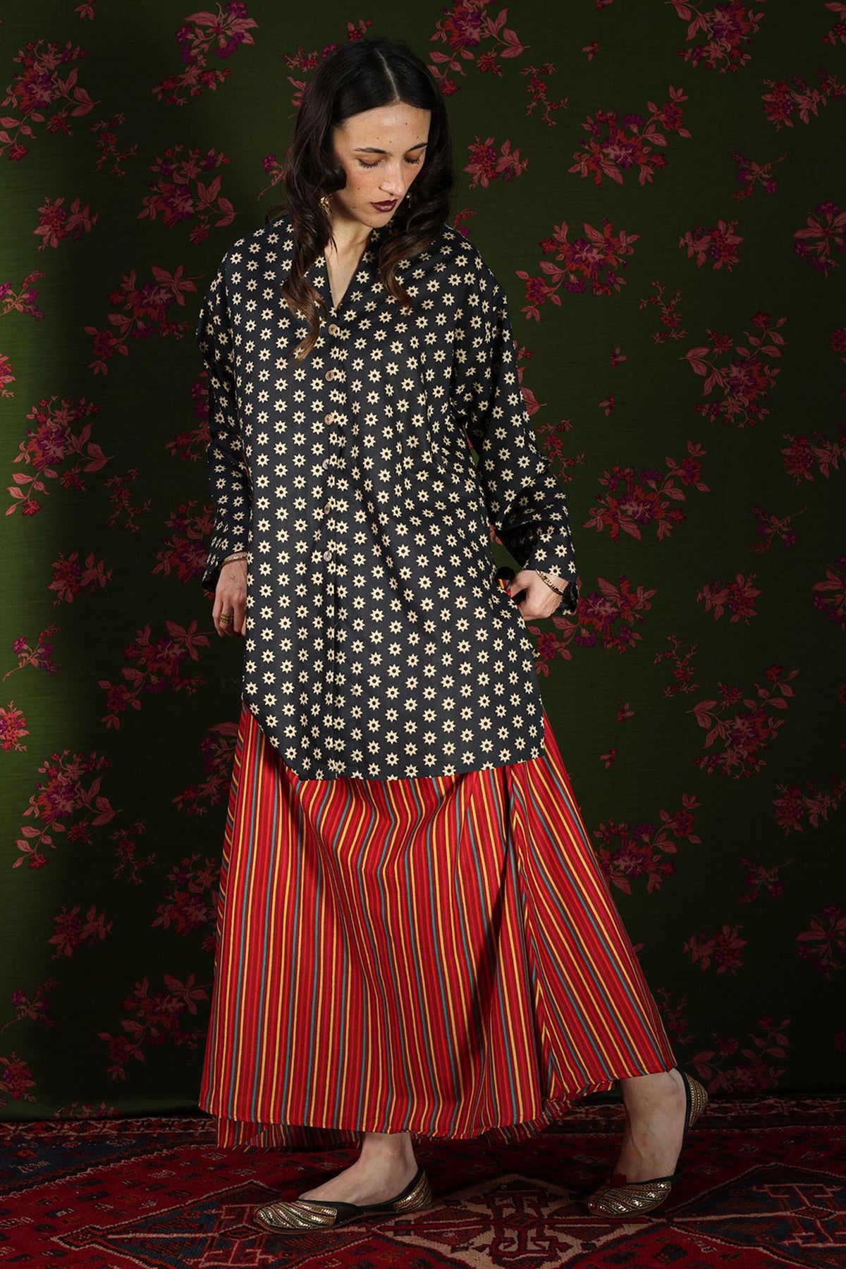 Printed Skirt Co-Ord Set