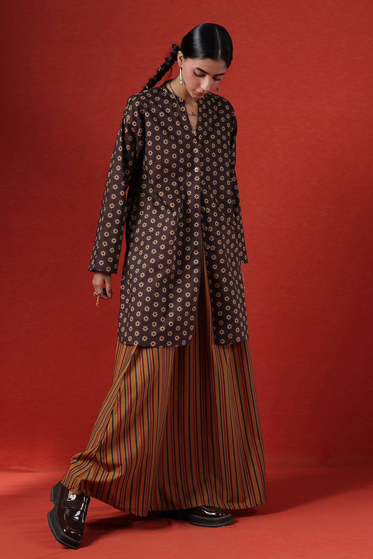 Printed Skirt Co-Ord Set
