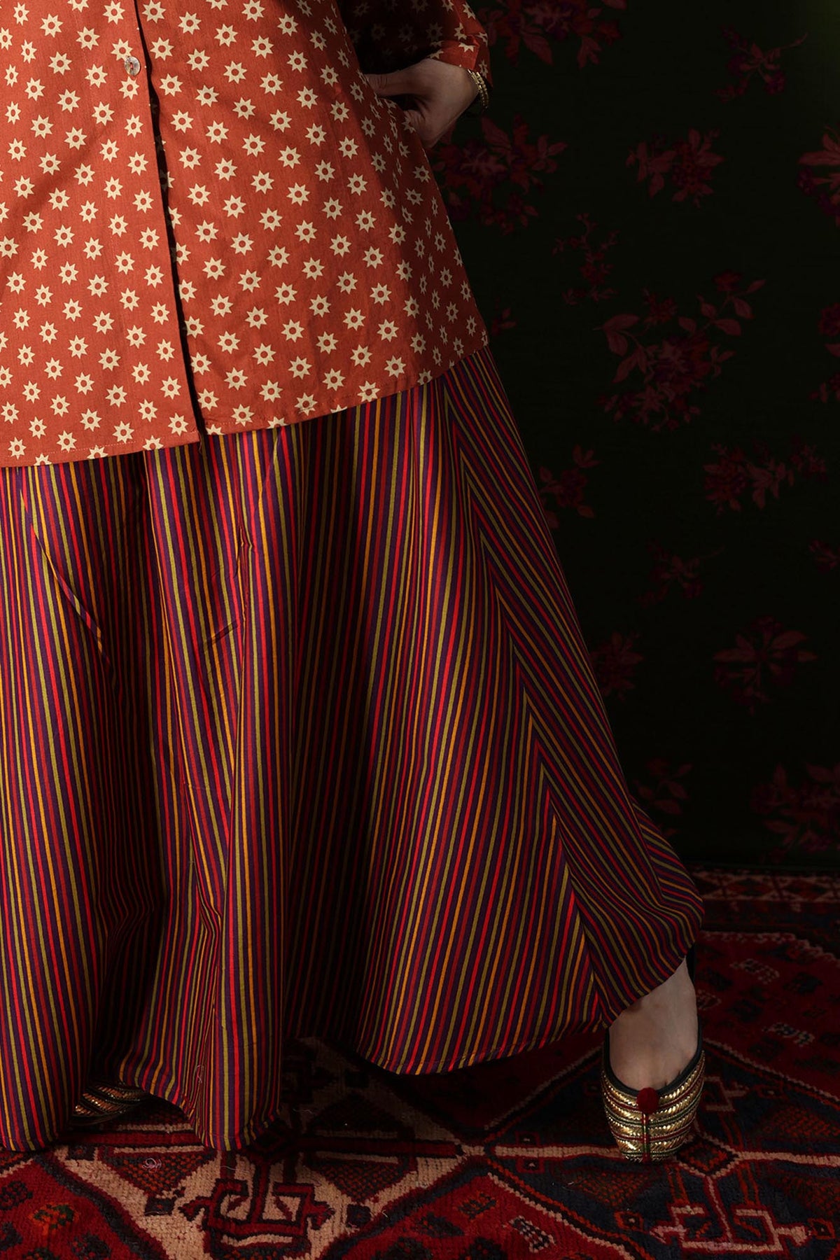 Printed Skirt Co-Ord Set
