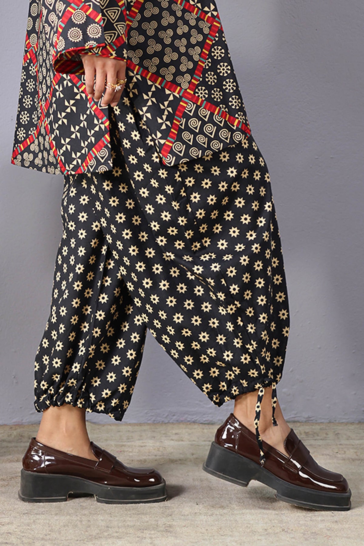 Patterned Balloon Shalwar Set
