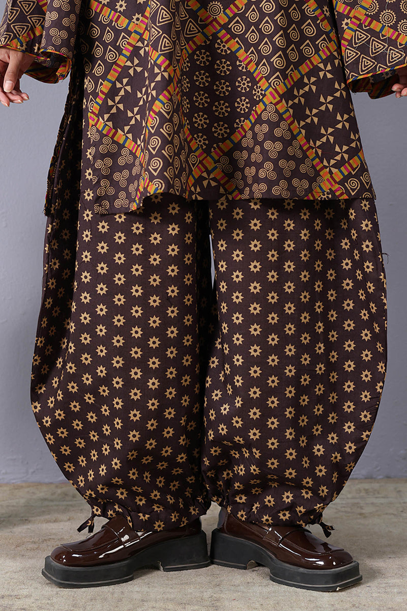 Patterned Balloon Shalwar Set